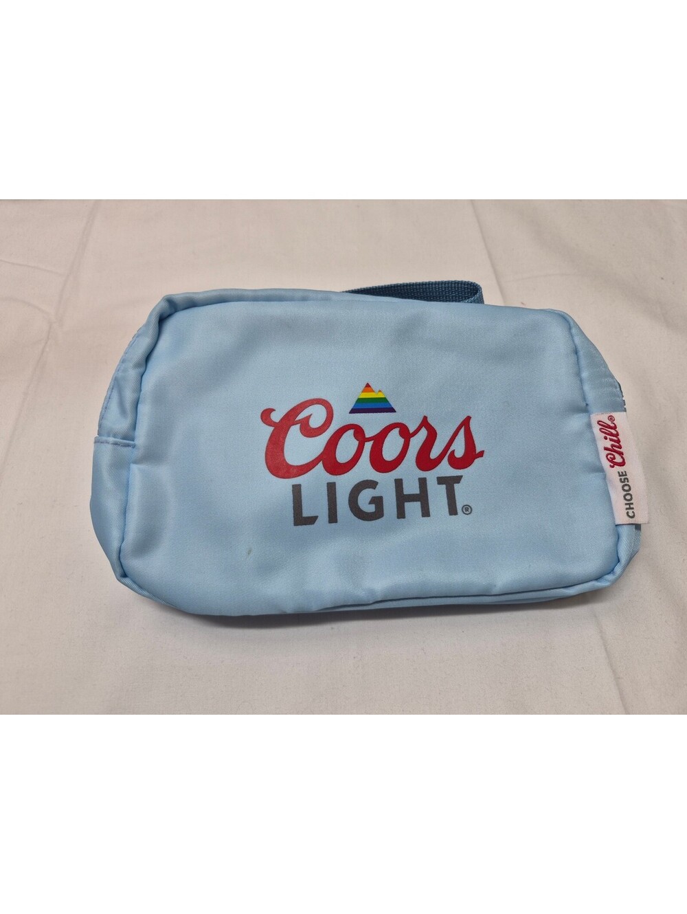 Coors Light Blue Polyester Fanny Pack w/ Adjustable Strap and Compartments B463